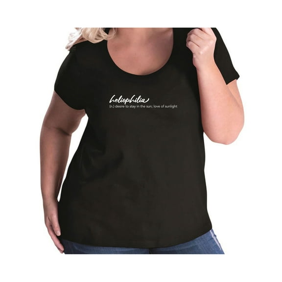 Heliophilia Womens Plus Size Scoopneck Tee