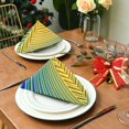 thumbnail image 6 of Iauyy Satin Napkins Set of 1- Rainbow Gradient Stripes DIY Printing Decoration Cloth Napkin- Easy Care for Home/Party, 6 of 8