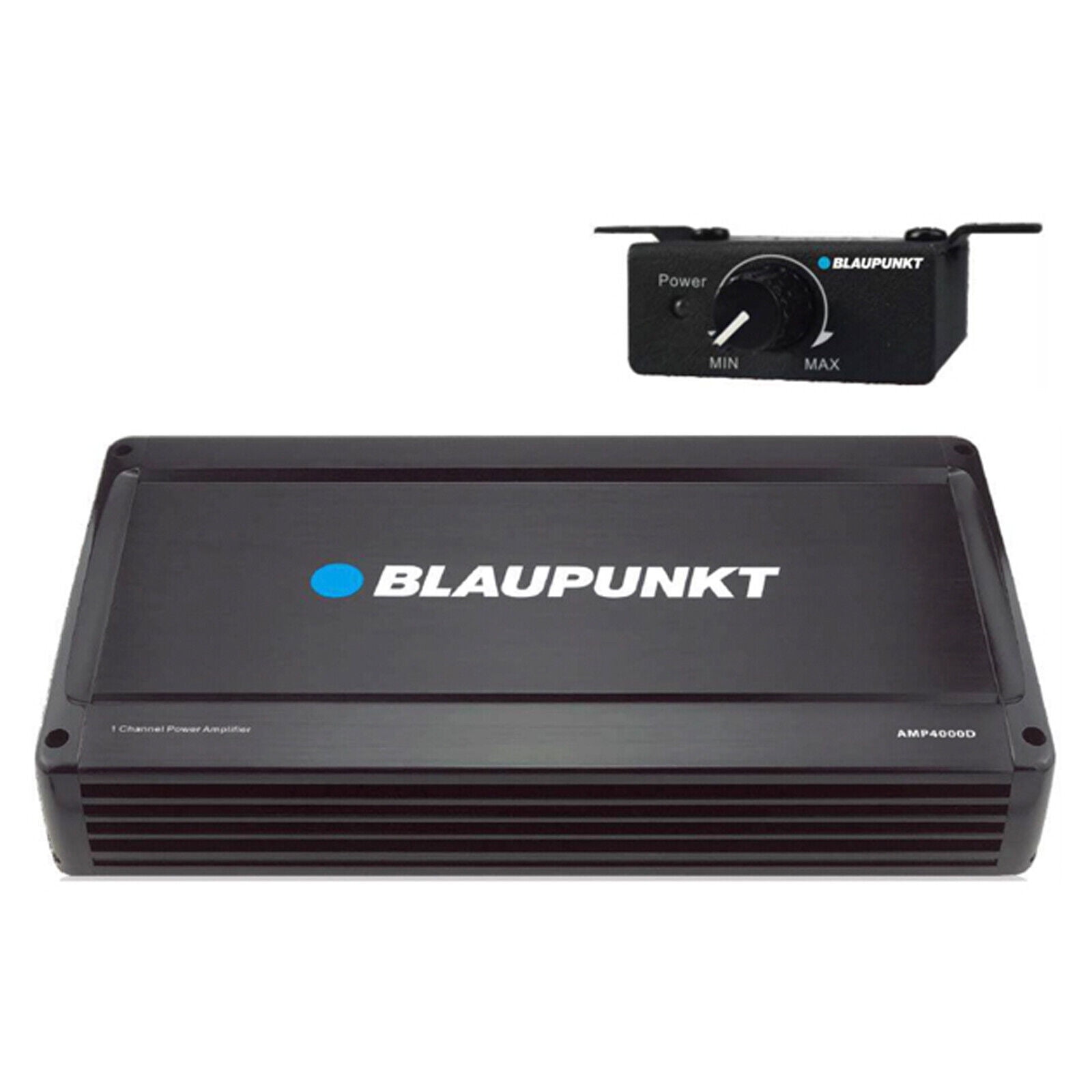 Blaupunkt AMP4000D 4000W Max 1CH Monoblock Class D Stereo Car Audio Amplifier Bundle