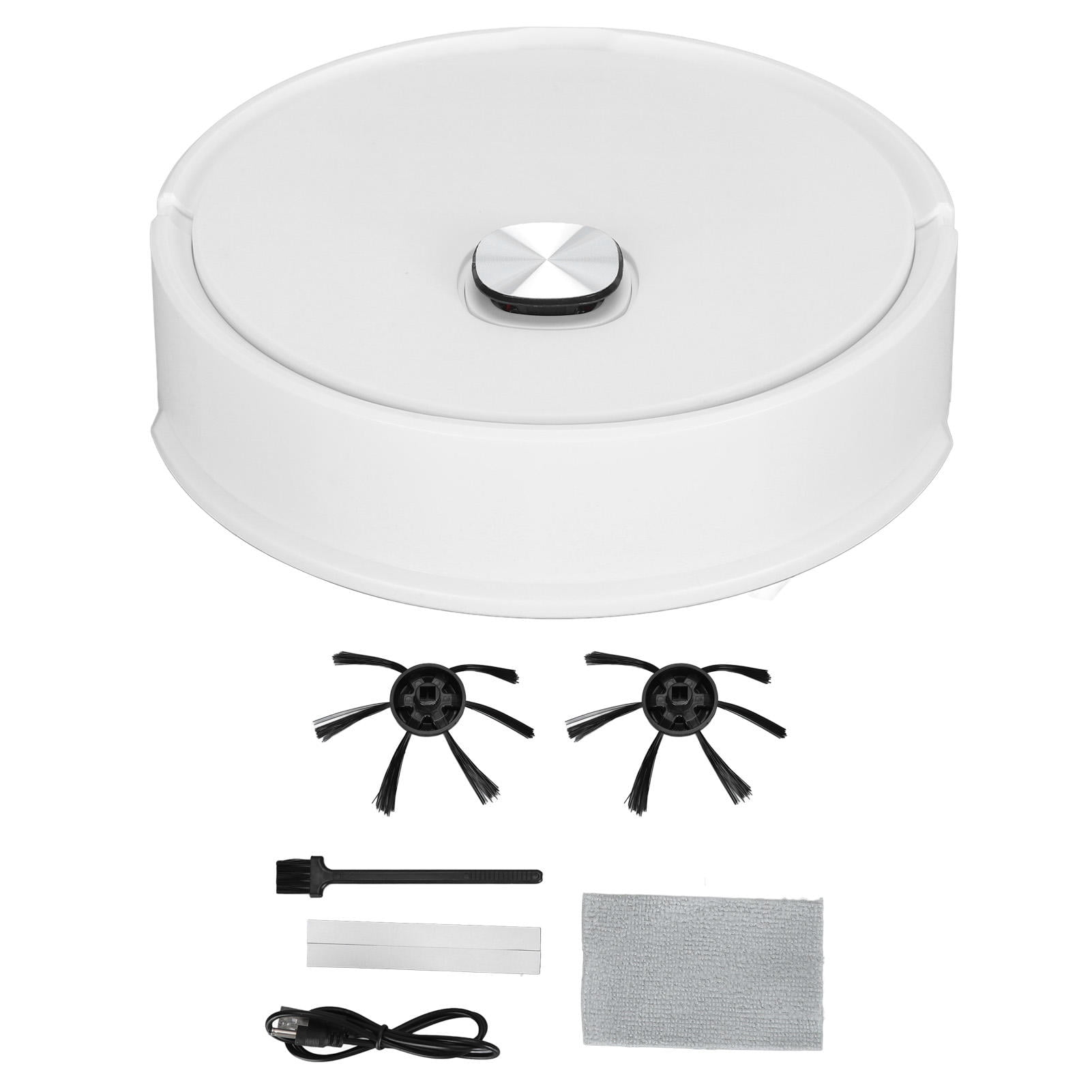 Yajisi 3-in-1 Robot Vacuum Cleaner, Smart Robotic Vacuum for Pet Hair & Floor Cleaning, White, 13.78" x 11.02" x 3.54"
