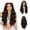 Black, variant on Forehead Lace Center Parted Blonde Large Wavy Long Curly Wig | Fashionable Women's Wig | Natural Style | Suitable for any skin tone and face shape