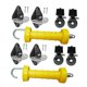 thumbnail image 2 of 2 Piezas Manija de Cerca Eléctrica Juego de Puerta Aisladores Anclas Accesorios para Ganadería Funcional Resorte Interno Material Duradero Adecuado para Instalaciones en Jardín Rancho, 2 of 9