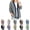 Gray, variant on OIOLOYJM Jackets for Women Denim Patchwork Waffle Textured Collared Vintage Travel Jacket Casual Fashion Long Sleeve Button Front Lightweight Blazer