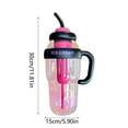 thumbnail image 3 of Large Capacity Water Cup Summer Cup Iced Coffee And Teas Gym Sports Water Bottle Straw Cup 1200ml Water Cup, 3 of 8