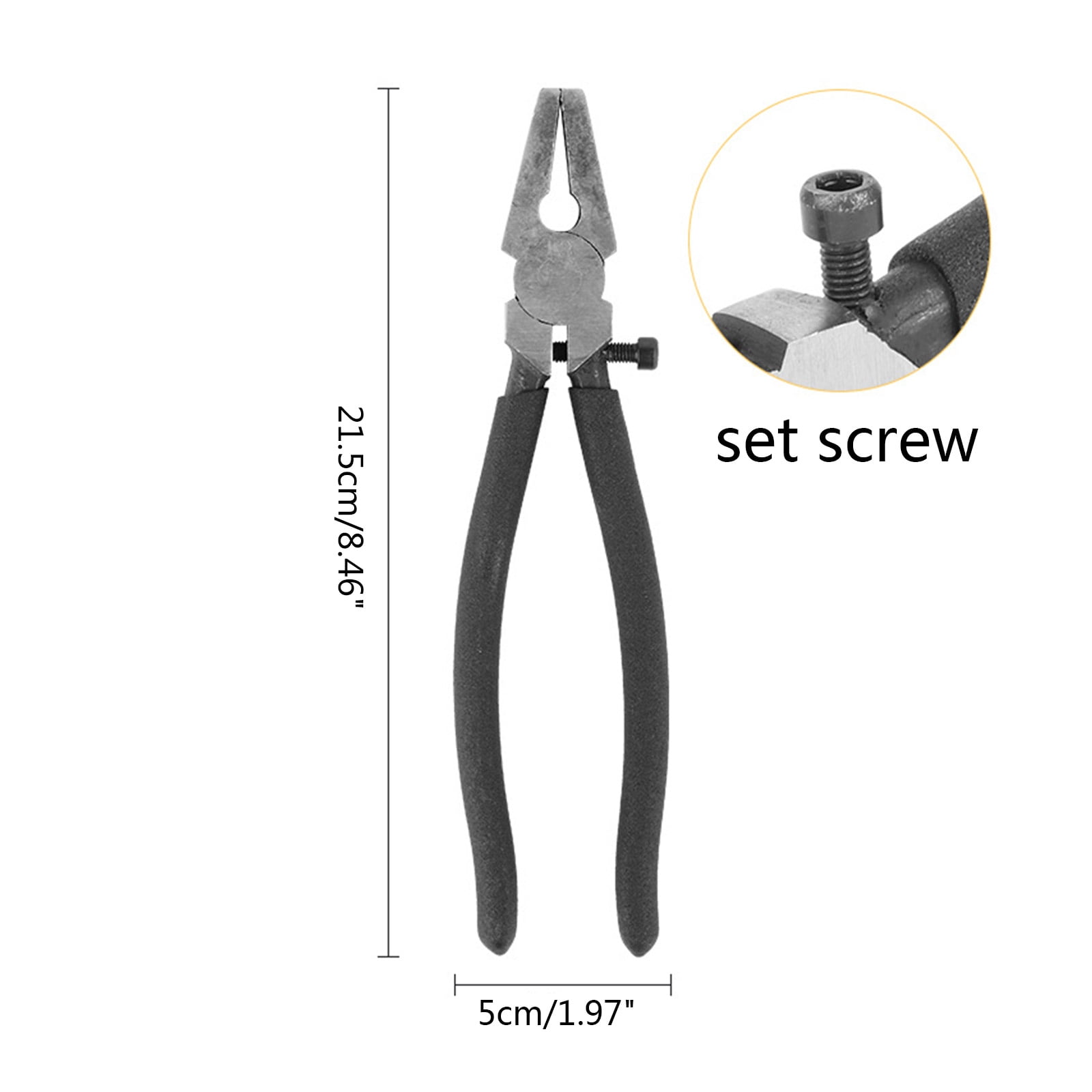 Black-handle Wire Drawing Pliers Big-head Pliers Wire Drawing Pliers with Adjustment Function Used for Jewelry