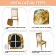 thumbnail image 4 of Sunflower Seat Covers for Dining Room Chairs Set Of 4,Stretch Printed Washable Chair Seat Cover with Elastic Ties and Button,Removable Waterproof Couch Cushion Covers, 4 of 6