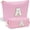Pink, variant on Easter Basket Stuffers for Women | Initial Makeup Bag | Pink Cosmetic Bag Travel Bags | 11 12 13 14 15 16 Years Old Gift Teacher Gift Trendy Stuff