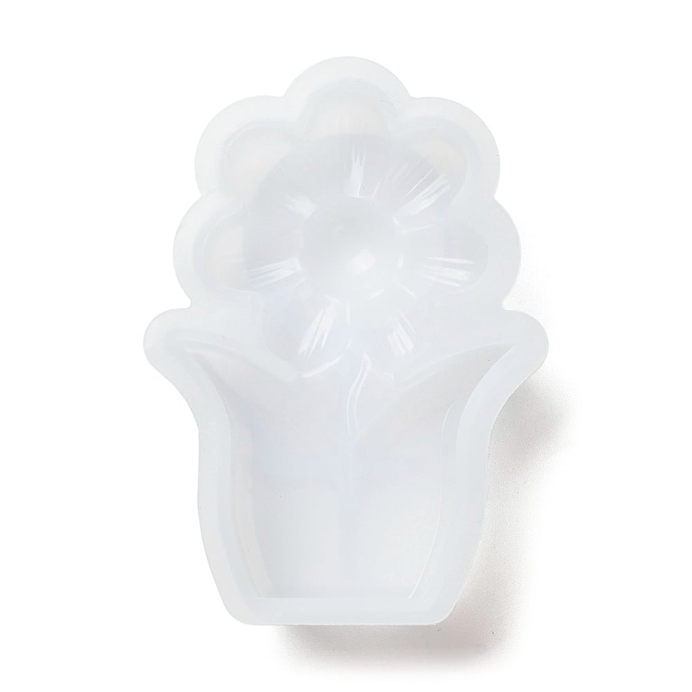 10 pc DIY Candle Silicone Molds for Candle Making Flower White 9x6.4x2.3cmDIY