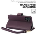 thumbnail image 2 of Wallet Case for iPhone 16e, RFID Blocking Flip Cover with 7 Card Slots, Cash Compartment, Magnetic Closure, and Hands-Free Stand, Slim Protective Phone Case with Wrist Strap,Darkpurple, 2 of 6
