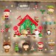 thumbnail image 1 of Pegatinas navideñas, decoraciones para centros comerciales, pegatinas para ventanas de vidrio, diseño de escena, pegatinas estáticas de PVC, pegatinas de pared, flores para ventanas, 1 of 5