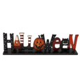 thumbnail image 1 of Halloween Letters Wooden Table Decoration Cartoon Pumpkin for Cat Boots Sign Holiday Party Tray Desktop Topper Ornament, 1 of 4