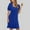Blue, variant on Elegant Long Skirt Suit Set For Everyday Wear A Line Design For Versatile Summer Outfit With Hat Easy Care Machine Washable Long Dress with Slit Sequin Gown Women Women Suits Business Long Formal