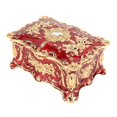 thumbnail image 3 of Trinket Organizer,Vintage Jewelry Box European Metal Jewelry Box Enameled Trinket Box User-Friendly Design, 3 of 14
