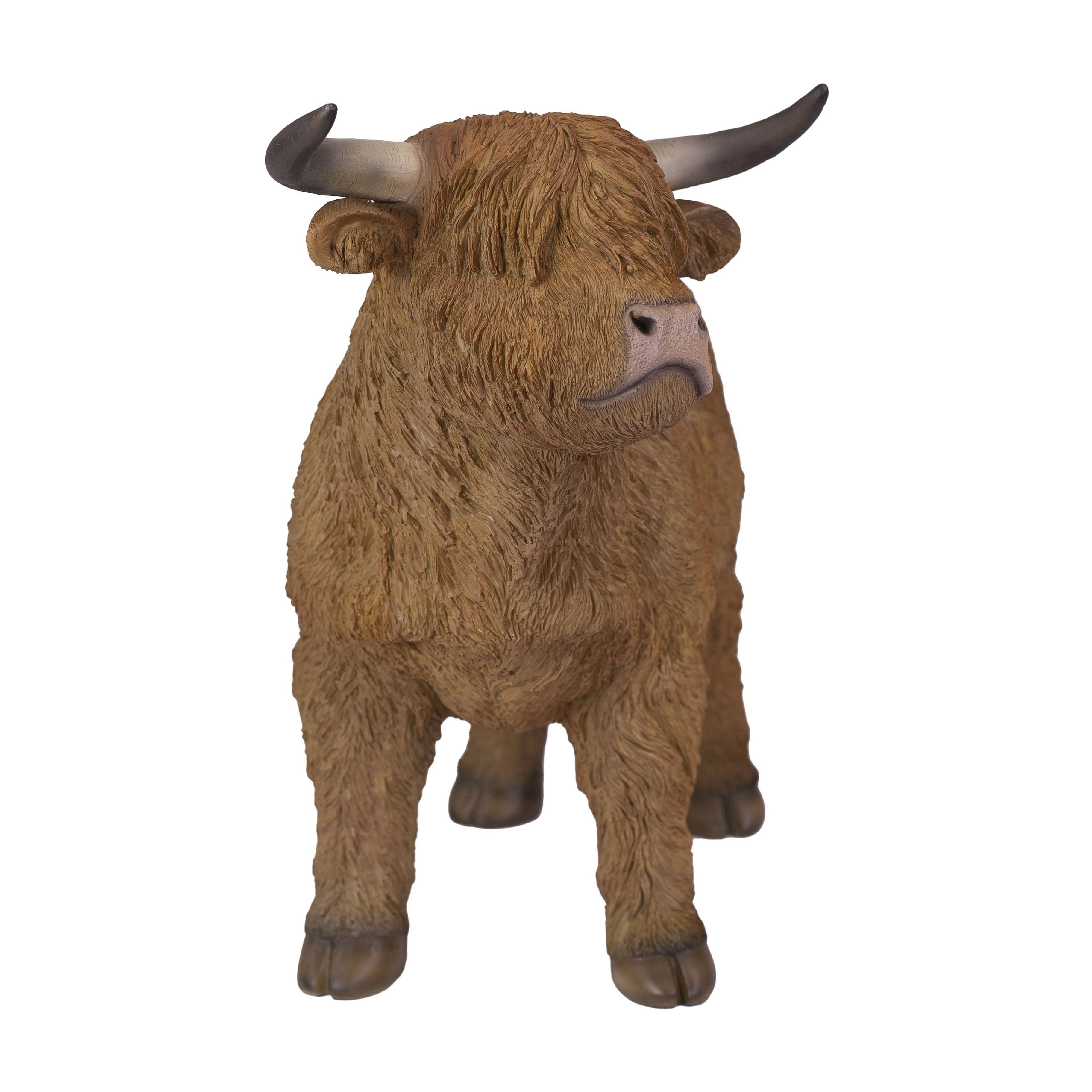 SOREAL Brown Yak Decorative Figurine for Home & Office Décor, Handcrafted Resin Statue, Realistic Design, Collectible Animal Accent, Weather-Resistant Indoor/Outdoor Decor