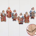 thumbnail image 3 of Santa Decorative Wooden Clip-on Ornaments Set of 6 by G. Debrekht - Christmas Decor - 8090032C-S6, 3 of 11