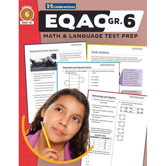 Eqao Test Prep Ontario Grade 6 Math & Language Test Prep! (EQAO), Book 6, (Paperback)