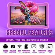 niuniutab Kids Tablet,7 inch Android for Kids, 3+5GB RAM 64GB ROM, 1024x600 IPS HD Touchscreen, Tablet with Parental Control, WiFi, Bluetooth,Quad-core(Purple)