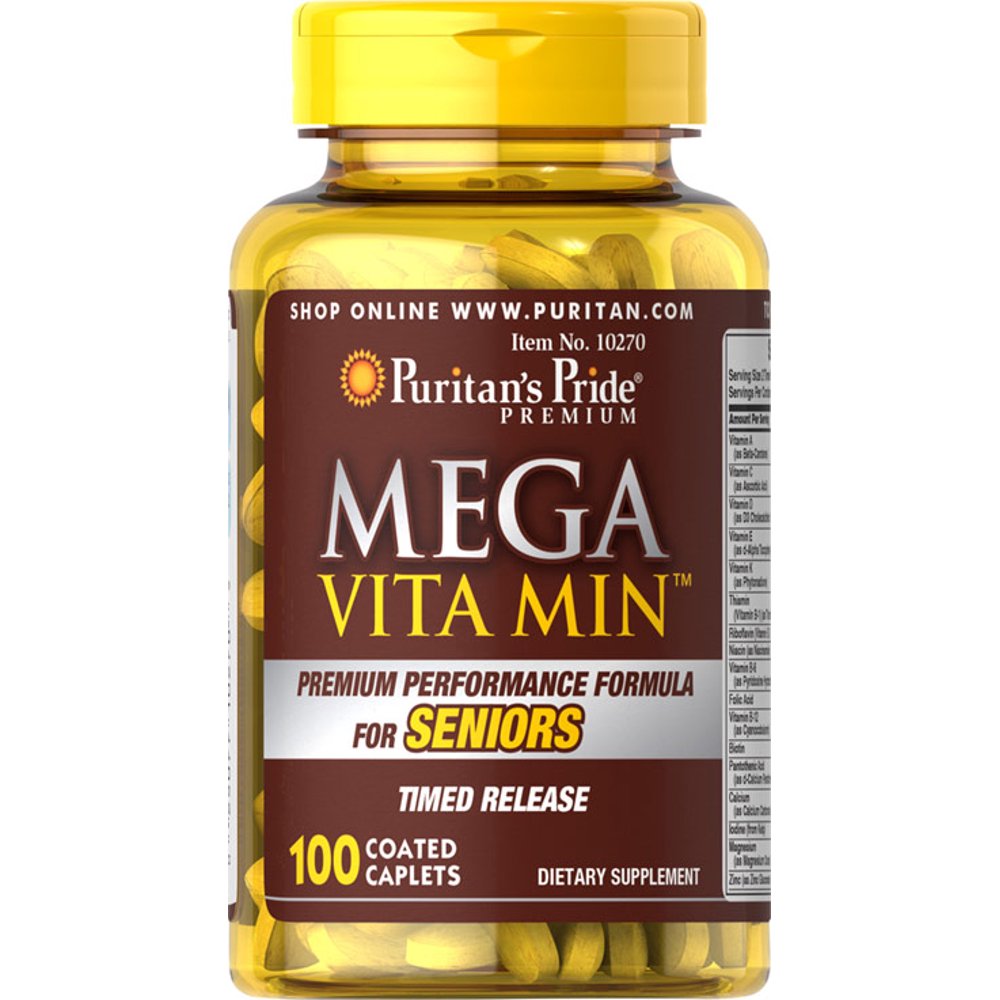 Puritan's Pride Mega Vita Min Multivitamin for Seniors Timed Release