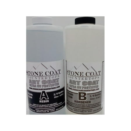 Stone Coat Countertops 1/2 Gallon Epoxy Kit – DIY Epoxy Resin Kit for Coating Kitchens, Bathrooms, Counters, Tables, Wood Slabs, and More! Heat Resistant and Clear Epoxy Resin!