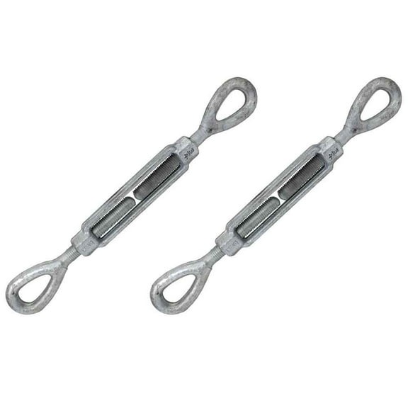 Galvanized Turnbuckle - Eye & Eye - 3/4" x 6" - 2 Pack