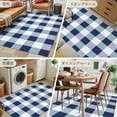 thumbnail image 6 of Navy Blue White Buffalo Check 2.7x5 Area Rugs, Farmhouse Plaid Modern Geometric Non-Skid Rubber Backing Large Rectangle Rugs - Living Room Bedroom Home Office, Indoor Floor Mat Carpets Washable Rug, 6 of 9
