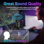 Aveek Gaming Microphone for PC,USB Podcast Microphone with Boom Arm,Mute,Headset Monitoring & Noise Cancelling,Condenser Mic for Streaming,Podcast,Discord,Youtube