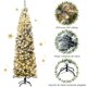 thumbnail image 5 of Costway 225 cm Árbol de Navidad Nevado Iluminado con 350 Luces LED Cálidas 641 Ramas y Base Plegable de Metal, 5 of 7