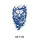 thumbnail image 1 of Temporary Tattoo Sticker, Blue Floral Design 6, 1 of 5