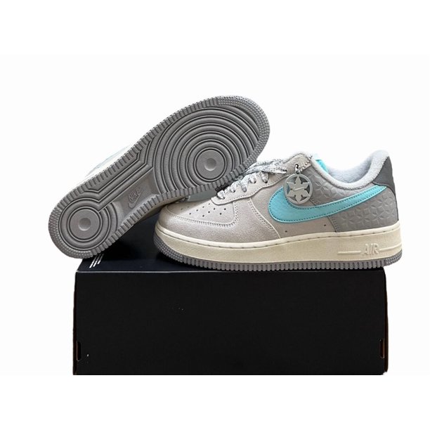 Ni&ke Air Force 1 Low Snowflake Grey Blue DQ0790-001 Mens Size 8 No Lid