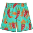 thumbnail image 2 of Boys Swim Trunks Funny Chili Pepper Print Quick Dry Lightweight Swim Shorts Elastic Waist Beach Vacation Swimwear, 2 of 4