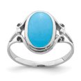 thumbnail image 1 of 925 Sterling Silver Synthetic Turquoise Ring, 1 of 7