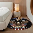 thumbnail image 3 of Independence Day Washable Round Area Rug 6 ft, American 250 Years of Freedom Bald Eagle, Soft Non Slip Rugs Stain Repellent Indoor Felt Carpet for Living Dining Room Bedroom Home Office, 3 of 9