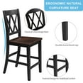 thumbnail image 6 of 5 Piece Dining Set with Double Shelf and four Chairs for Family Use, Dining Room Furniture, Black + Cherry, 6 of 7