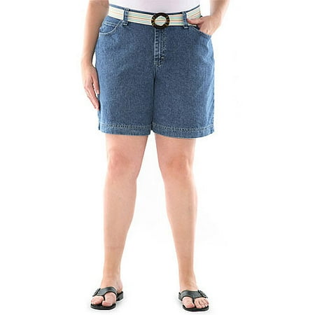 Riders - Women's Plus Belted Walking Shorts