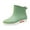 Green, variant on Short Rain Boots Women Rainshoes Short Tube Thermal Water Shoes Waterproof Rain Boots Rubber Boots Women White 540