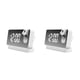 thumbnail image 2 of Advancent Reloj despertador de proyección, termómetro electrónico portátil, alimentado por USB, multimodos, reducción de ruido, relojes de aprendizaje Blanco 2piezas Advancent CBP201686, 2 of 6