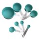 thumbnail image 1 of Juego de 8 cucharas medidoras de plástico verde, utensilios de medición para repostería, cucharas para café, 1 of 7