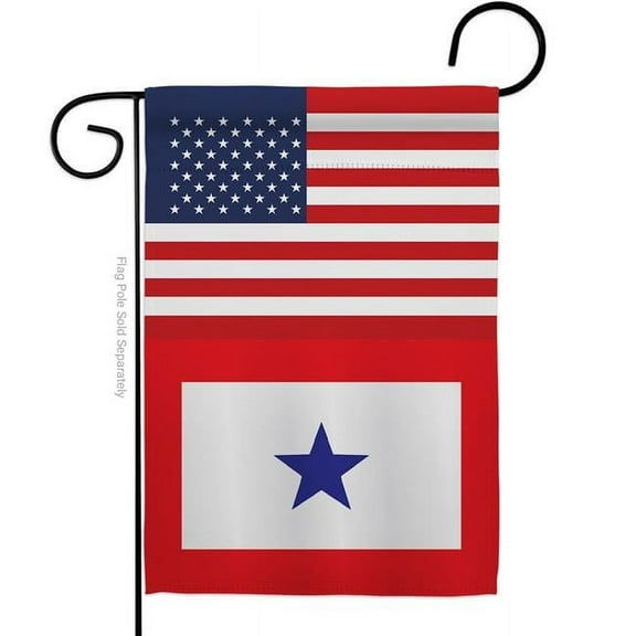 Americana Home & Garden G142743-BO 13 x 18.5 in. US Blue Star Garden Flag with Armed Forces Service Double-Sided Decorative Vertical Flags House Decoration Banner Yard Gift