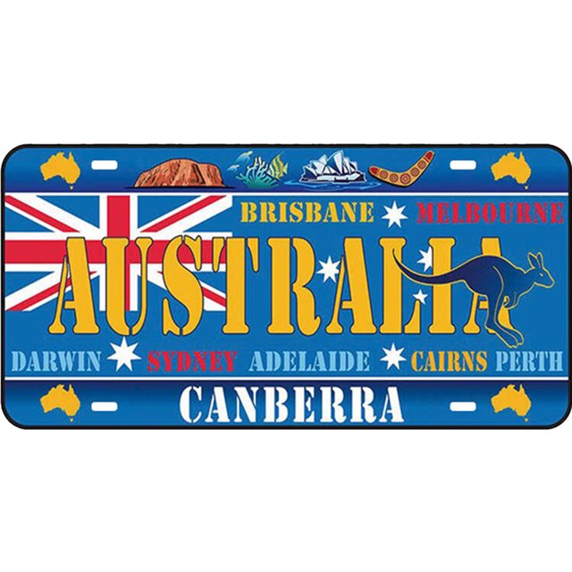 Placa de Metal Vintage Cgtredaw Letras Hierro Pintura Australia