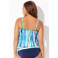 thumbnail image 2 of Swimsuits for All Women's Lightweight Scoop Neck Blouson Tankini Top, 2 of 3