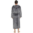thumbnail image 2 of Men'S Flannel Dressing Gown Soft Unisex Men'S Women'S Bathrobe Dressing Gown With Hood And Belt, 2 of 5