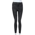 thumbnail image 4 of SELONE Womens Leggings Jean Denim Utility Dressy Everyday Soft Jeggings Compression Leggings Women Capris Leggings for Women Capri Jeggings for Women Athletic Leggings for Women 6-Black One Size, 4 of 9
