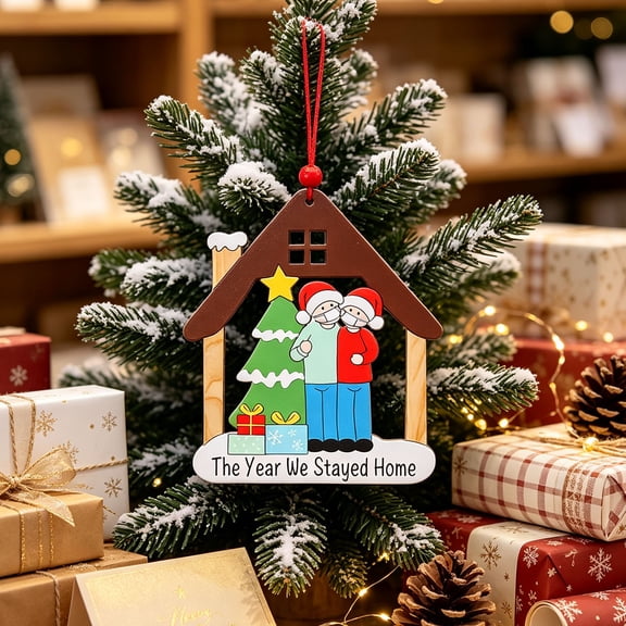 YuanGuangQ Wooden Christmas Hanging Ornaments, Rustic Finished Wood Pendants for Xmas Tree Decor, Vintage Festive Accessories for Home Decor, Tree Display, Holiday Party Layout