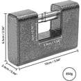 thumbnail image 3 of Candado para exteriores de servicio pesado con 4 llaves - Candado grande y fuerte de acero endurecido - Grillete de 12 mm de espesor - Protege puertas de garaje, contenedores, portones y almacenes. Afortunado Sencillez, 3 of 5