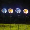 thumbnail image 5 of Joveco 4 Packs Metal Angel Solar Lights with Metal Stake Waterproof Flower Fairy Round Solar Lights For Garden Patio Yard Home Decor, 5 of 6