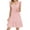 Pink, variant on Antinious Ladies Summer Dress,Elegant Dresses for Women,Fashion Ladies Casual V-Neck Short Sleeve Mini Dress,Pink,XL
