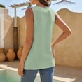 thumbnail image 6 of Linen Tops for Women Casual Collarless Sleeveless Embroidered Tank Top Boho V Neck Gauze Summer Shirts, L, 6 of 6