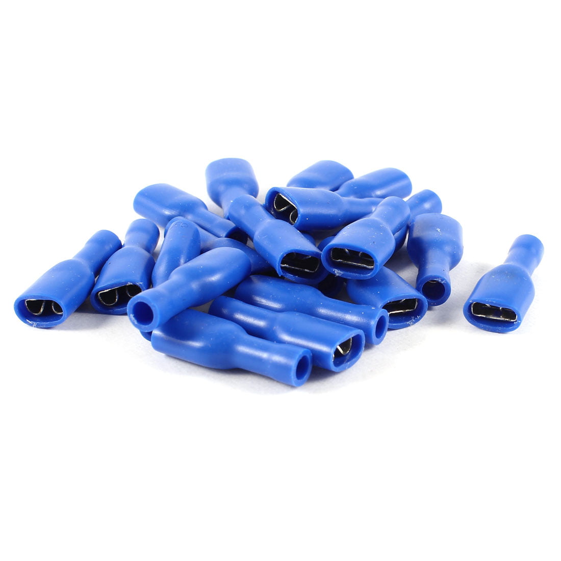 uxcell 30Pcs 16-14AWG Wire Insulated Male Convex Spade Crimp Terminal Connector Light Blue