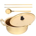 thumbnail image 2 of 1 Set Hot-pot Pot Double Handle Pot Noodle Cooking Pot Aluminum Wok with Spoon, 2 of 9