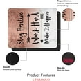 thumbnail image 3 of Rose Gold Foil Ombre Marble Mouse Pad, Stay Positive Work Hard and Make It Happen Inspirational Quotes Mouse pad, Modern Black Quote Gaming Mousepad, 9.5x7.9 inch, 3 of 6